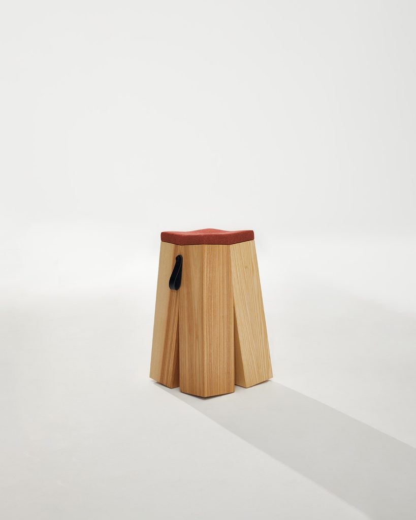 Heilig Objects HAPPENS Stool Red Ash