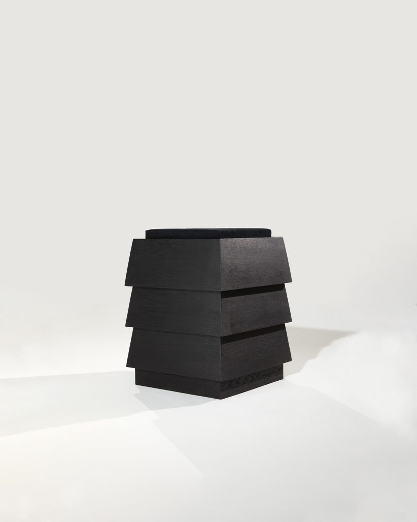 Heilig Objects Pagode Stool Black Oak