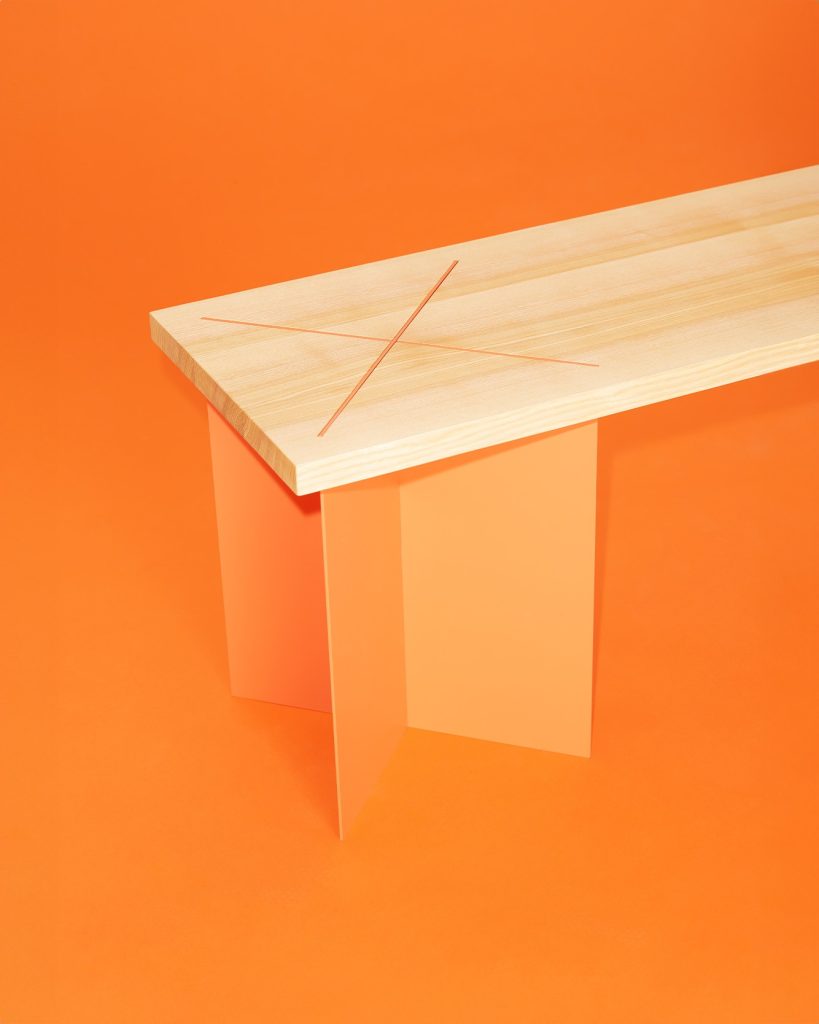 Heilig Objects OHUS Bench Salmon Orange