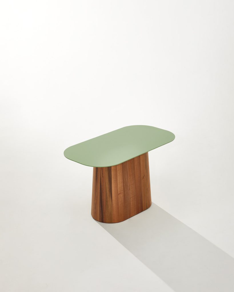Heilig Objects PONTI Coffee Table Pale Green Walnut