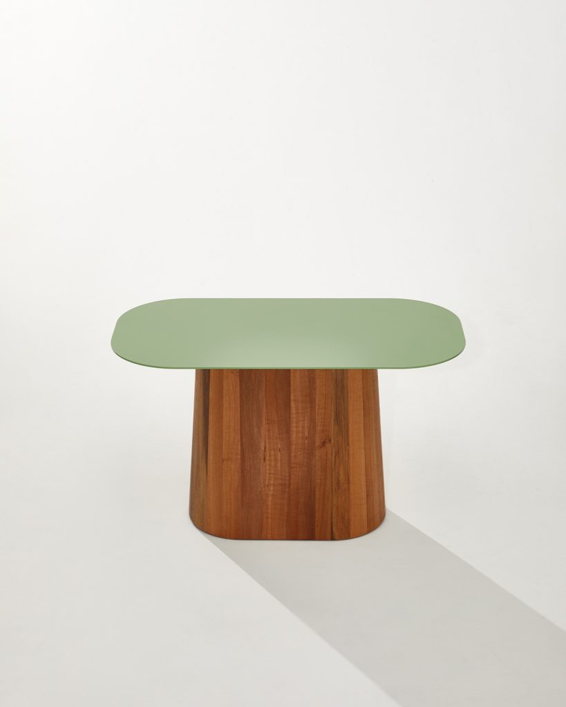 Heilig Objects PONTI Coffee Table Pale Green Walnut